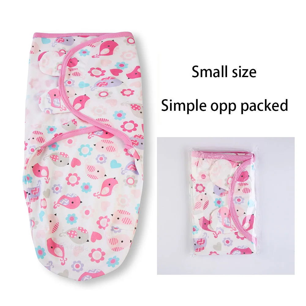 Пеленальный спальный мешок для новорожденных, Хлопковое одеяло, одеяла, похожие на детские товары Swaddleme, 9 цветов, размер s и L - Цвет: Birds Small