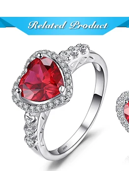 Jewelrypalace сердце 3.9ct красный создания рубин любовь кулон 925 серебро Красивые ювелирные изделия для Для женщин Мода без цепочки