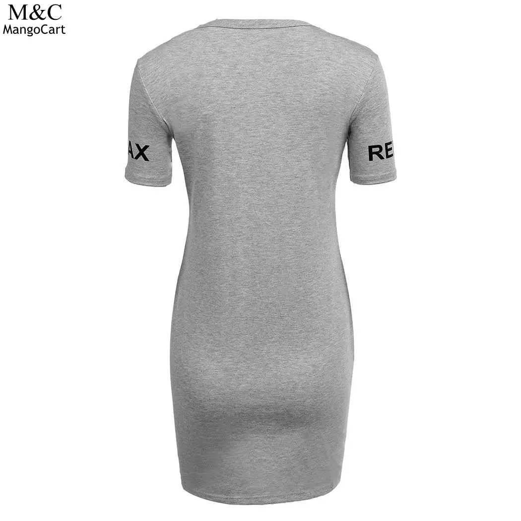 Bodycon Воротник Графический круглый футболка платье|Платья| |