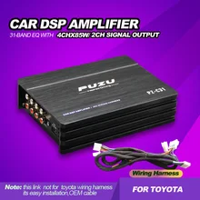 AMPLIFICADOR DE COCHE con arnés de cables de 4CH a 6CH, procesador DSP integrado para toyota automobiles, sistema de actualización de audio appropriate con salida de subwoofer