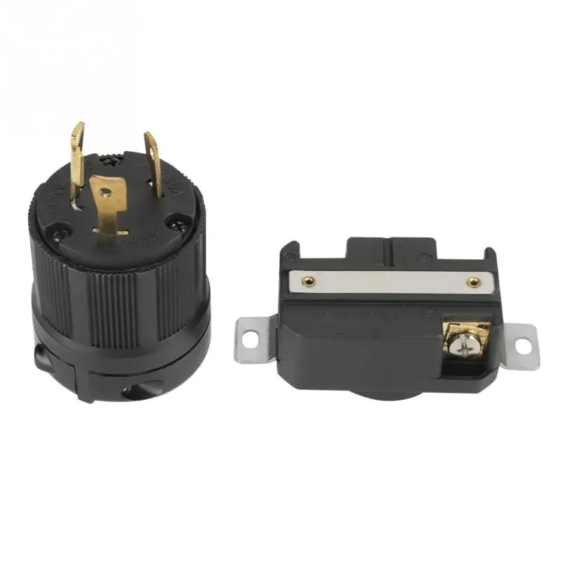 

NEMA L6-30P L6-30R 30A 250V Twist Lock Electrical 3 Pin Plug Receptacle Connector Male Female Tools