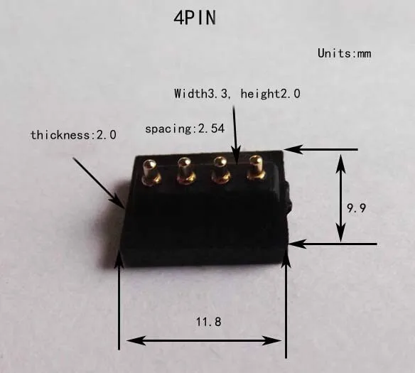 Atual entre em Contato com a Sonda de Agulha Banhado a Ouro Direta da Fábrica Conector Pogo Pin Agulha Primavera Venda Tomada 4pin 4 p 1 4pin 4 p conector pogo pin atual