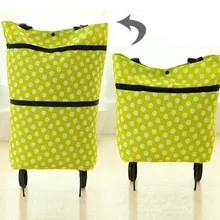 Joyloading Shopping Bags On The Wheels Reusable Grocery Zipper Closure Foldable Tote Bag