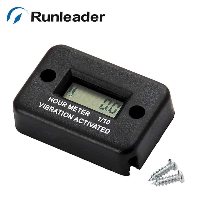 Runleader HM016 Digital Surface Mounted Hour Meter for Motorcycle, Cruiser, Dirt Bike, ATV, UTV