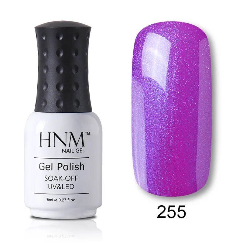 HNM штамповочная Краска Лак для ногтей 8 мл Великолепная цветная краска Gellak Гибридный лак Nagellak Полуперманентная верхняя основа грунтовка эмаль - Цвет: 255