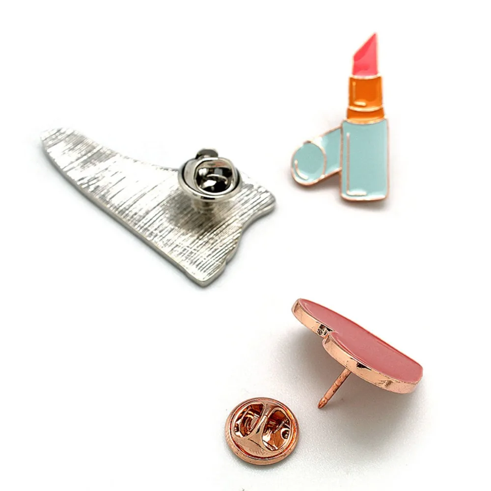 6 шт./компл. Милая эмалированная брошь холщовая обувь солнцезащитные очки помада