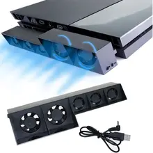 Кулер для PS4 консоль кулер вентилятор охлаждения для PS4 USB внешний 5-вентилятор супер Turbo Контроль температуры для Playstation 4 консоли