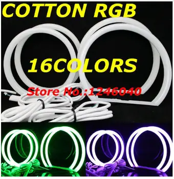 

NICE Remote control Cotton RGB Angel eyes halo ring kit for BMW 3ser E90 4D Sedan non projector 2005-2008 16colors flash