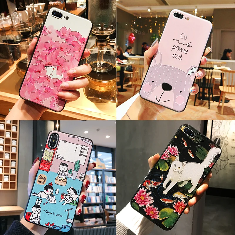 

3D Lovely Emboss Case For Samsung Galaxy S10e S10 Plus J2 J5 J7 Prime J4 J6 Plus J3 2017 2016 J8 2018 Note 8 9 A40 A70 TPU Coque