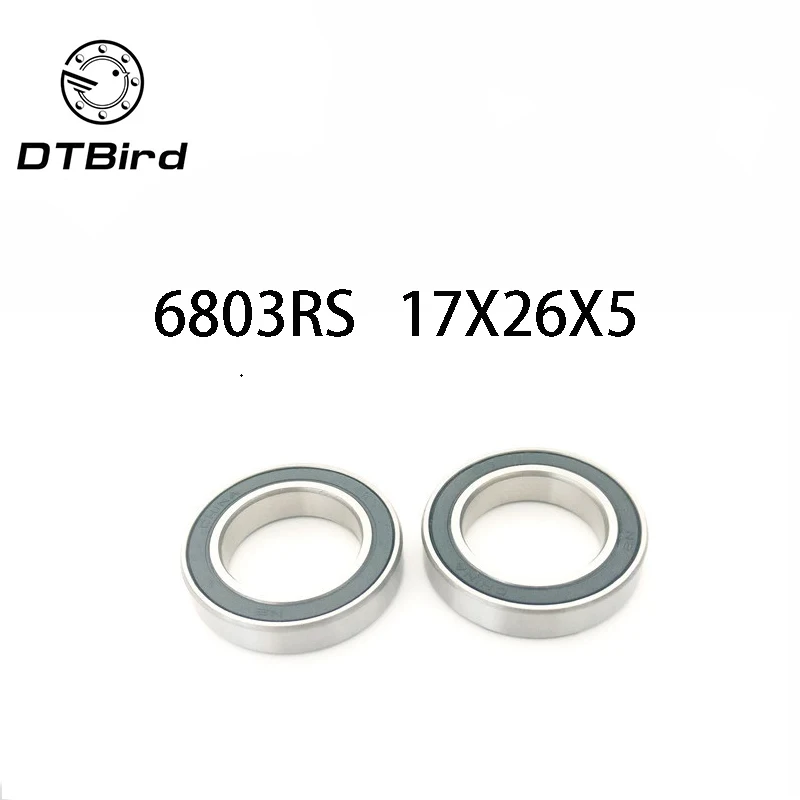 

Stainless Steel 440 S6803 2RS SS6803 hybird si3N4 61803 6803 6803 2RS 17X26X5 mm Radial Shaft Deep Groove Ball Bearing DT1