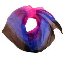 1 шт. натуральный шелк живота Dance100% шелк вуали для танцев реквизит сценическое представление вуаль размер и цвет могут быть настроены