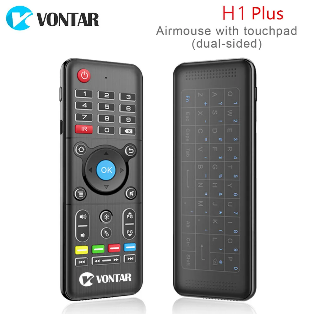 

2.4G Wireless Air mouse H1 Plus backlight mini keyboard Remote Control Full Touchpad IR Learning for Android TV Box PC