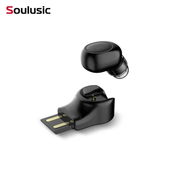 

Soulusic X11 Mini Bluetooth Wireless Earphone Earbud cordless Headphone Handsfree Magnetic USB Charger Earpieces with Mic