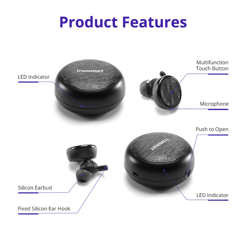 Tronsmart Encore Spunky pro Buds Bluetooth наушники настоящие беспроводные стерео IPX5