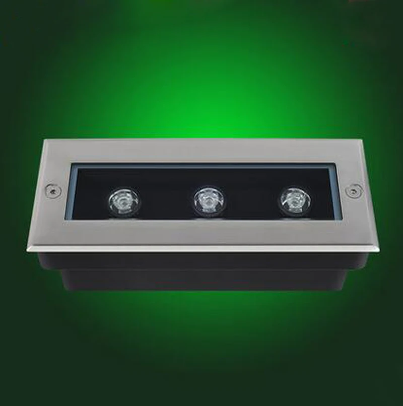 (10pcs/lot) 12V OR AC85265V 3W Underground Rectangle LED Lamp Light