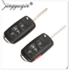 Jingyuqin-carcasa de llave a distancia de coche plegable con 2/3/4/5 botones, mando a distancia para VW Polo Golf MK6 Tiguan Touareg 202AD 202H 202Q ► Foto 2/5