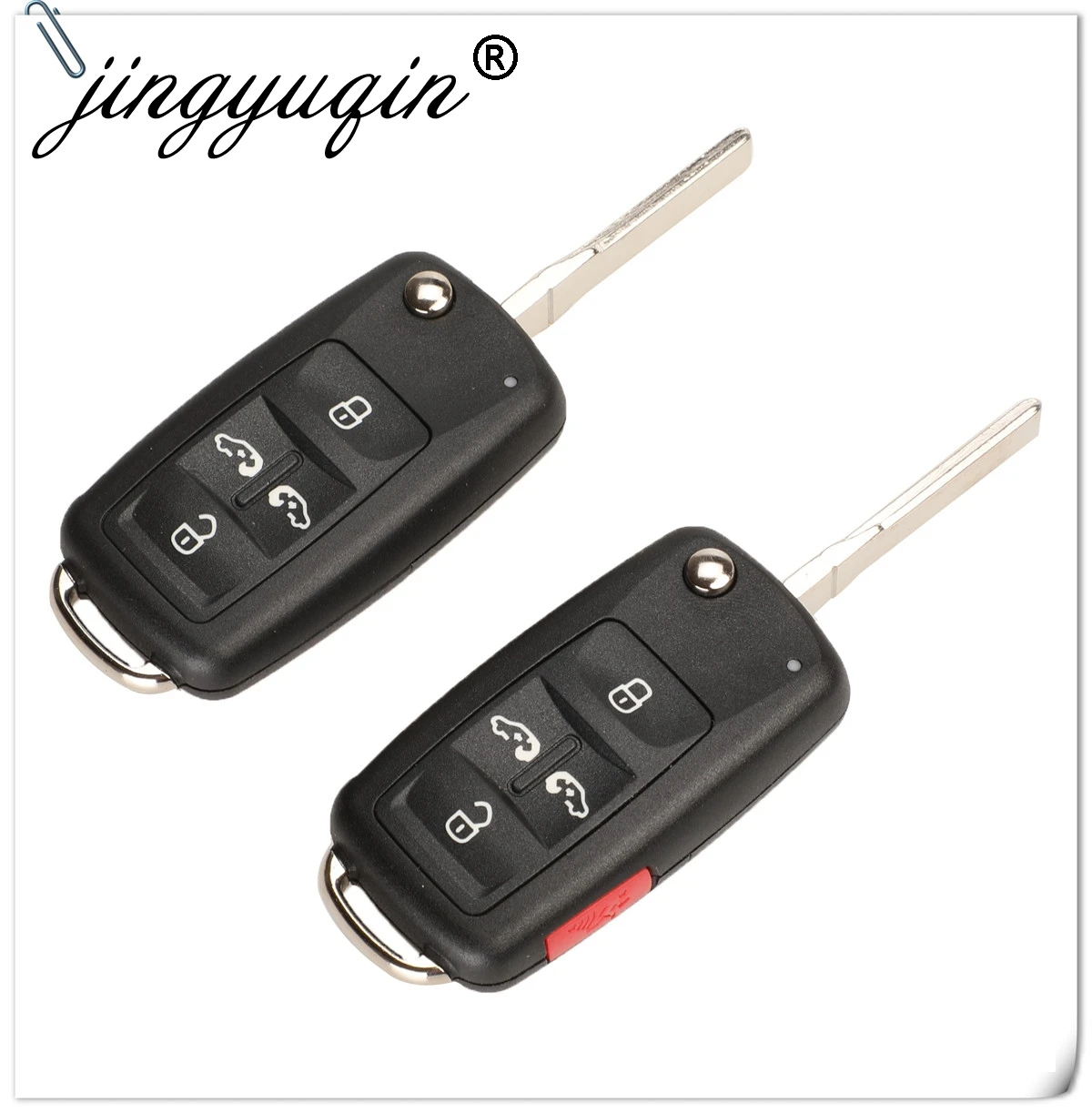 Складной пульт дистанционного управления jingyuqin 2/3/4/5 для VW Polo Golf MK6 Tiguan Touareg 202AD 202H