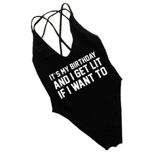 Это мой купальник на день рождения один кусок вечерние женский купальник крест боди Монокини Женская одежда для плавания на заказ купальные костюмы