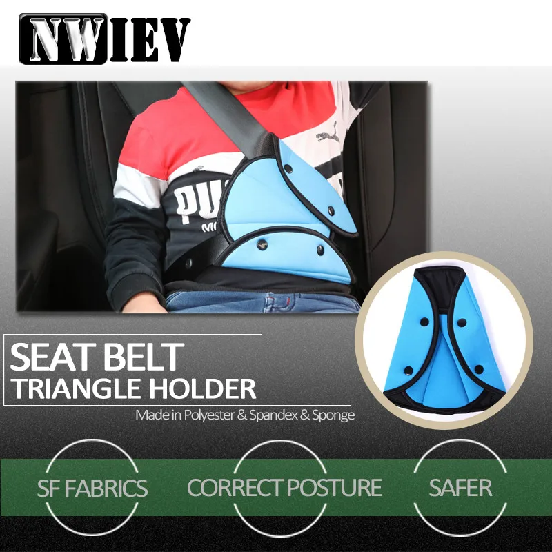 NWIEV Car Safety Belt Adjust Device Triangle For Renault Megane 2 3