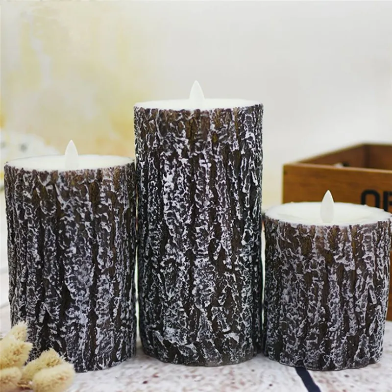 

3pcs LED Candle Light Battery Candles Lamp Flame Remote Control Candle Wax Candle Making Flameless Pillar Home Decoration