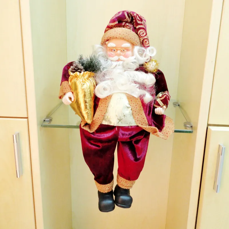35 см/52 см Рождество украшение для дома сидя Санта Клаус кукла Фигурка игрушка номер орнамент декора подарок кулон падение украшения
