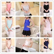2017 NEW Free shipping women lady girl tank tops summer clothing shrit 100% pure silk material many colors S/M/L/XL/ 2017 NEW Free shipping women lady girl tank tops summer clothing shrit 100% pure silk material many colors S/M/L/XL/