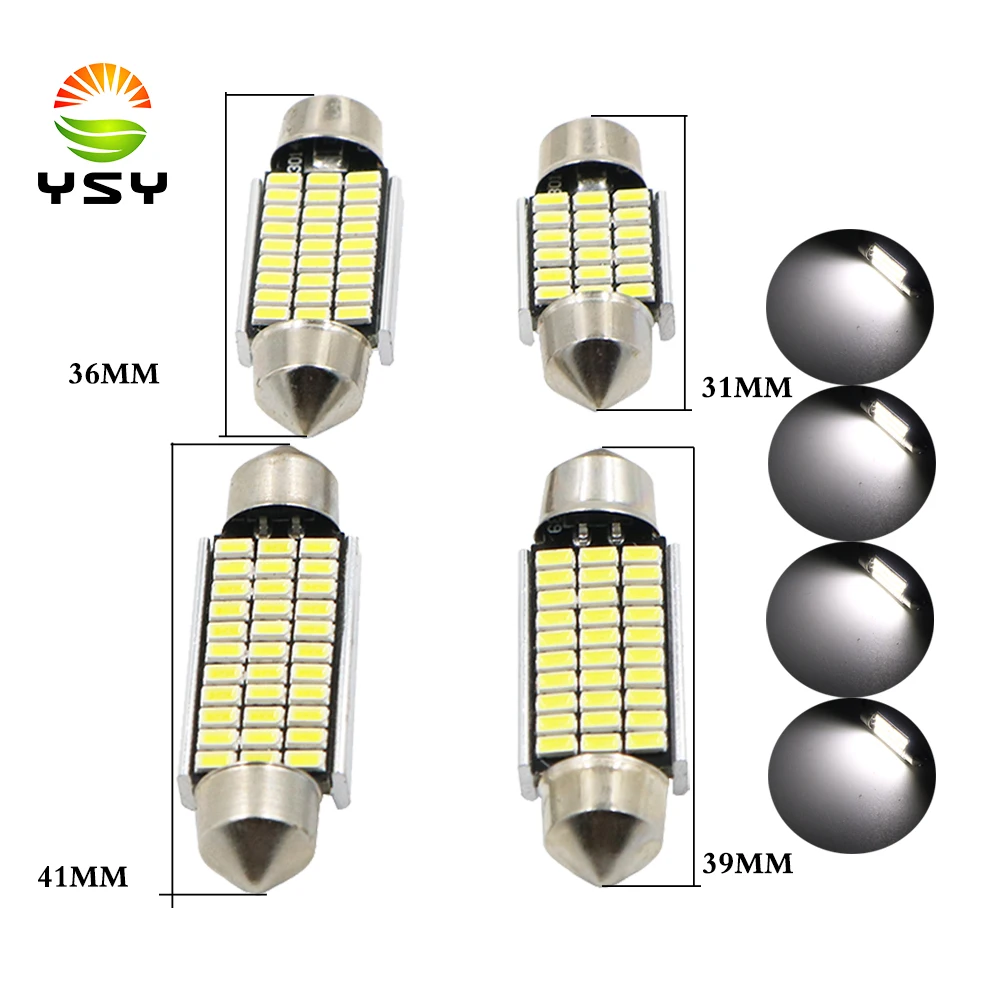 Y Festoon безошибочный Canbus C5W Авто интерьерная лампа 18 27 30 33 SMD 3014 Стайлинг свет для