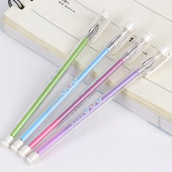 

4 pcs TENFON Cute Creative Diamond Head gel ink pen for Office & School 0.5mm Carbon sign pen escolar material G-9800