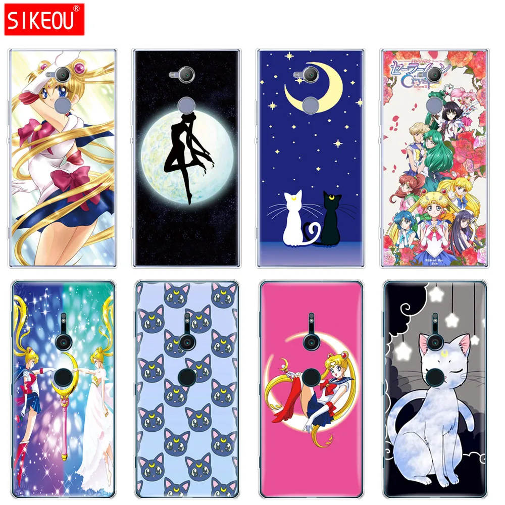 

silicone Cover phone Case for sony xperia XA1 XA2 ULTRA PLUS L1 L2 XZ1 XZ2 compact XZ PREMIUM sailor moon girls