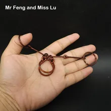 3 шарнира волшебное кольцо головоломка коллекция красная медь классическая головоломка из металлической проволоки головоломка игрушка