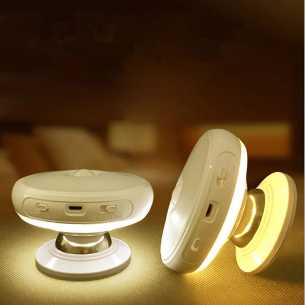 

360 degree rotating induction night light/ Led energy saving lamp cabinet light new strange creative gift lamp light
