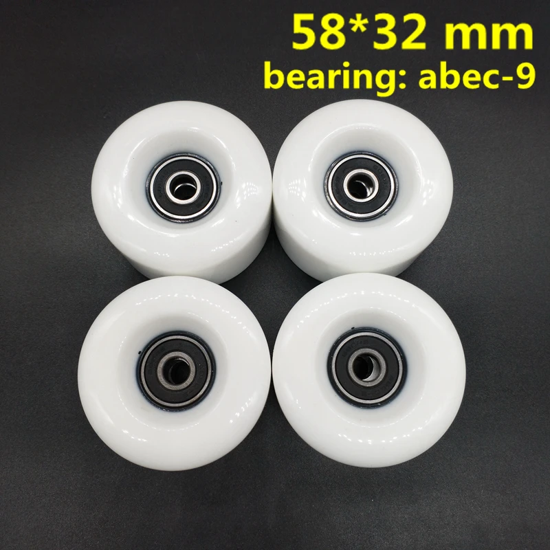 

free shipping skateboard wheel 4 pcs/set 58*33 mm bearing abec-9