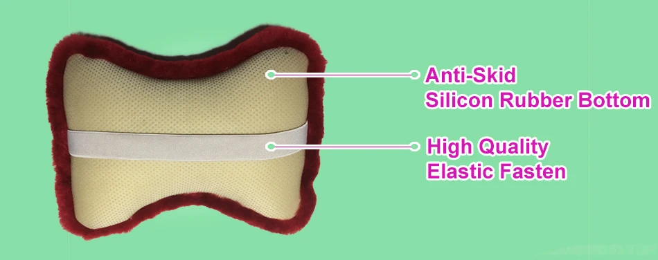 OGLAND Стайлинг из настоящей овчины, Автомобильная подушка для шеи, для автокресла, удобная, цветная, меховая, амортизирующая, заводская цена