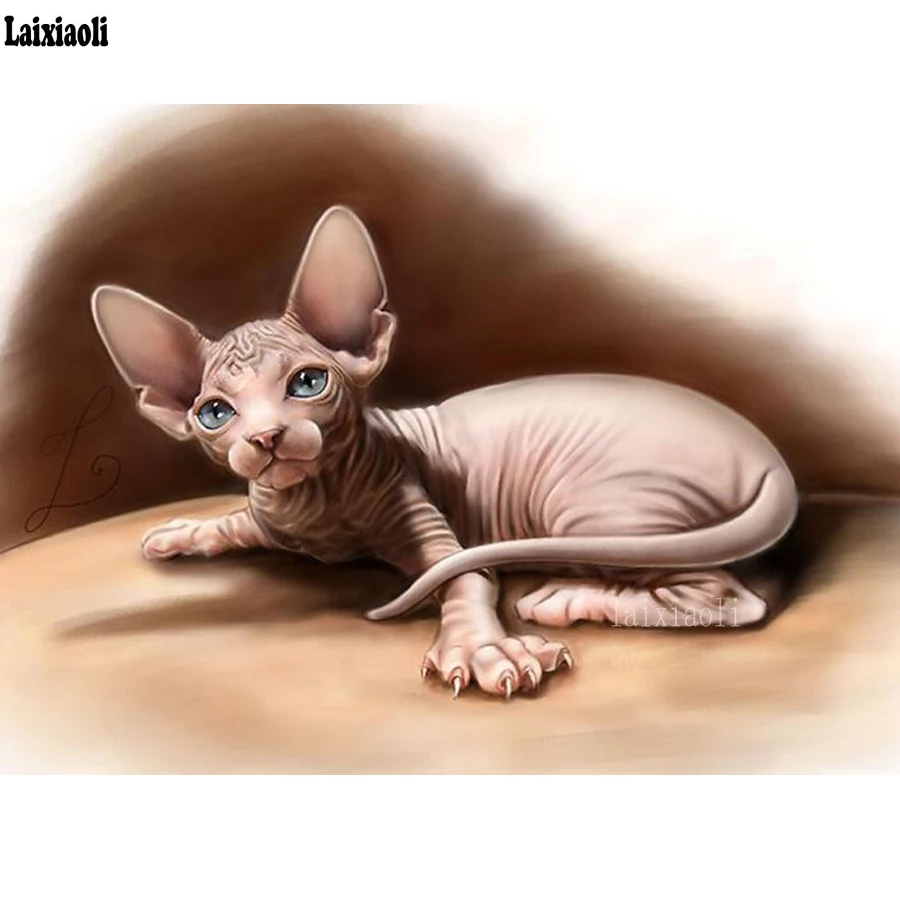 

Full Diamond Embroidery Diy Diamond Painting "sphynx cats"Cross Stitch Kits 5D Diamond Mosaic kitten Crafts and art Home Decor