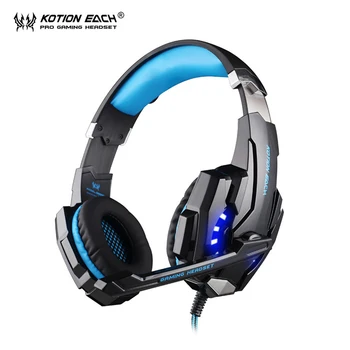 KOTION EACH G9000 Best PC Gamer Gaming Headset Headphone With Microphone LED Light Glow Game Music for headphones