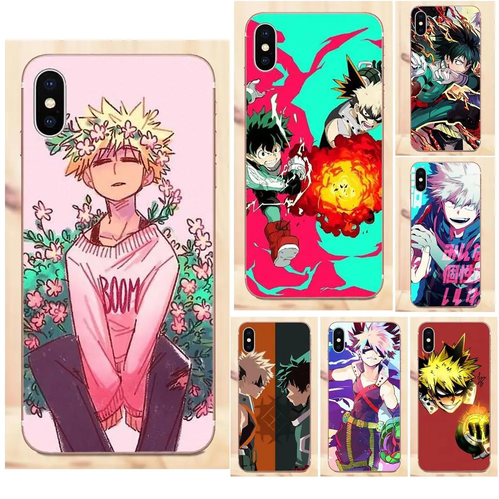 

Maerknon For Apple iPhone 4 4S 5 5C 5S SE 6 6S 7 8 Plus X Soft TPU Design Phone Anime My Hero Academia Deku And Bakugou