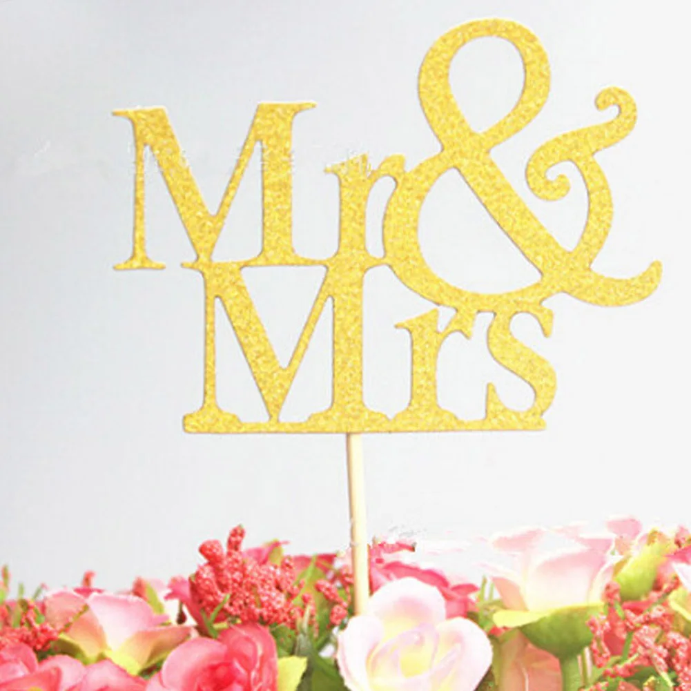 

Dessert Cards Insert Card Mr Mrs Personalized Cake Topper Party Cake Decoration Two Colors Optional