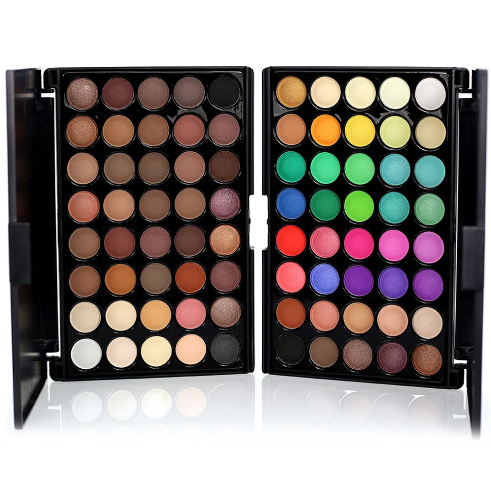 

2 Style 40 Colors Cosmetic Powder Pressed Eyeshadow Pallete Makeup Shimmer Matte palette Set Gliltter Shine Nude Available C527