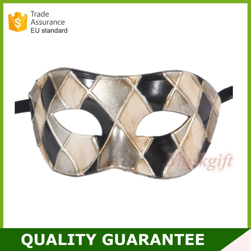 

2017 Hot Sell [Party mask] New Arrival Unique Men's Venetian Checked Mask for Masquerade Ball Events harlequin mask