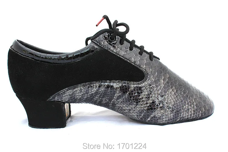 Обувь для спортивных танцев; модель 445 года; Мужская обувь для латинских танцев со змеиным узором; обувь для тренировок и завершения