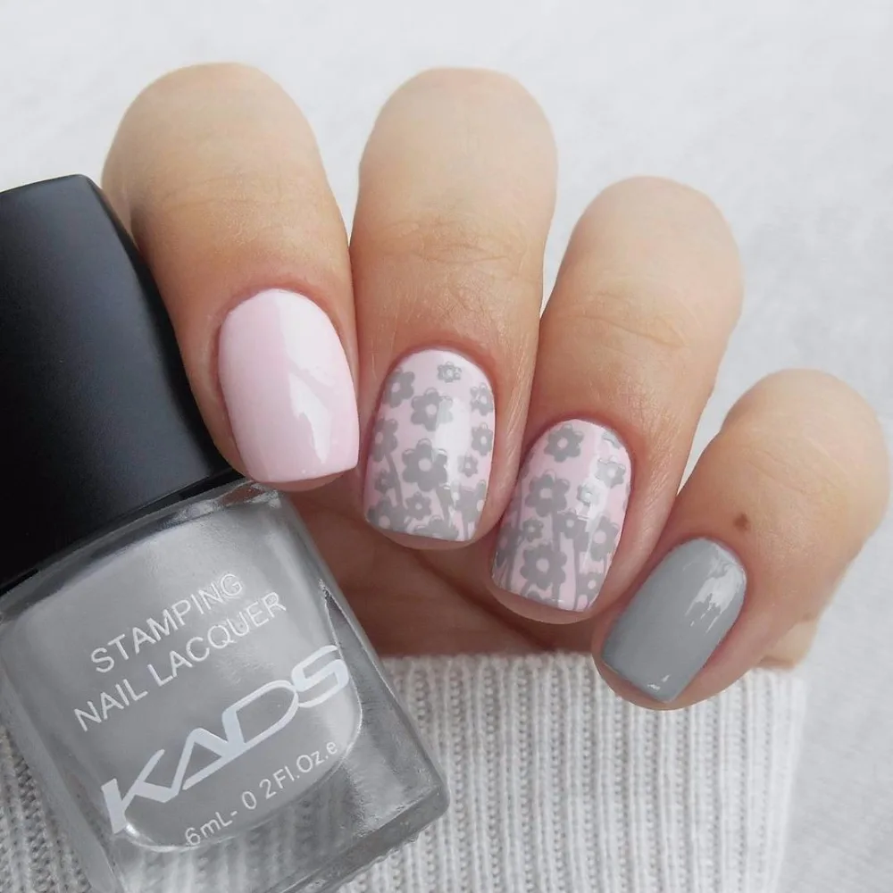 

KADS Magic Gray Color Nail Art Stamp Stamping Polish Nail Art Glitter Liquar For Nail Manicure DIY Tools Women Love