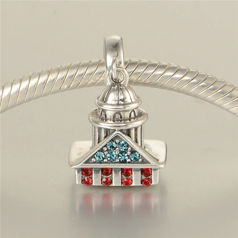 Стерлинговое Серебро 925 пробы кулон со стразами браслеты и de joyas bijoux модные