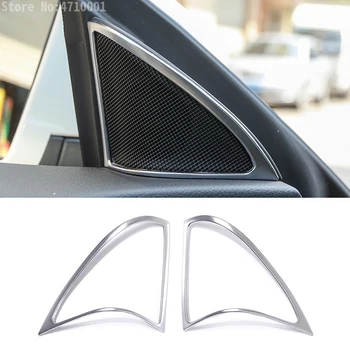 

2pcs ABS Chrome Accessory Door Speaker Frame Trim 3D Stickers For Mercedes Benz CLA 200 220 260 W117 C117 Car-Styling 2014-2017