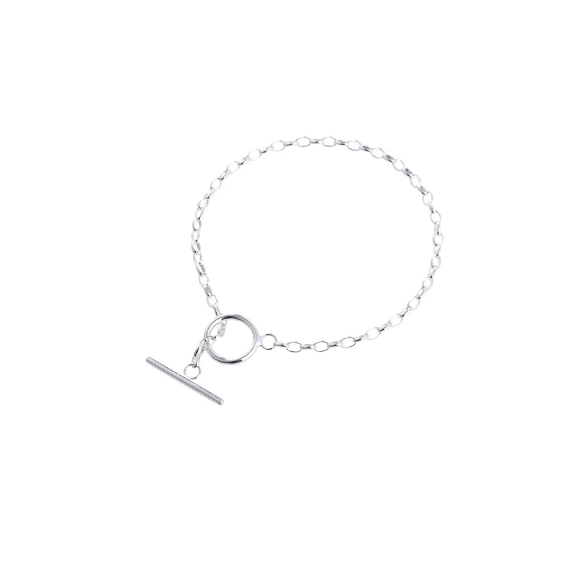 

Fashion n Geometry Circle Ring 925 Sterling Silver Bracelet