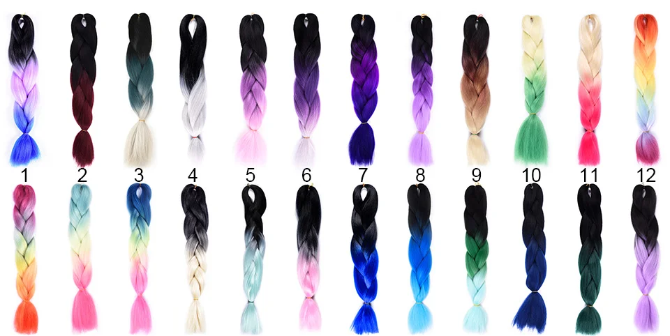 DinDong, 24 дюйма, Xpressions, Ombre, Jumbo Braid, 100 г/шт., синтетические африканские плетеные волосы для наращивания, прическа, розовый, черный, фиолетовый