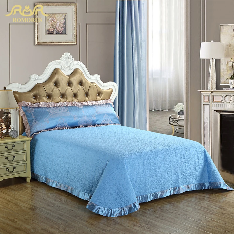 

2-Pieces/Set 100% Pure Cotton Bedspread Set with Long Pillowcase Top Quality Quilted Blanket Bed Sheet Cover King Size 250*270CM