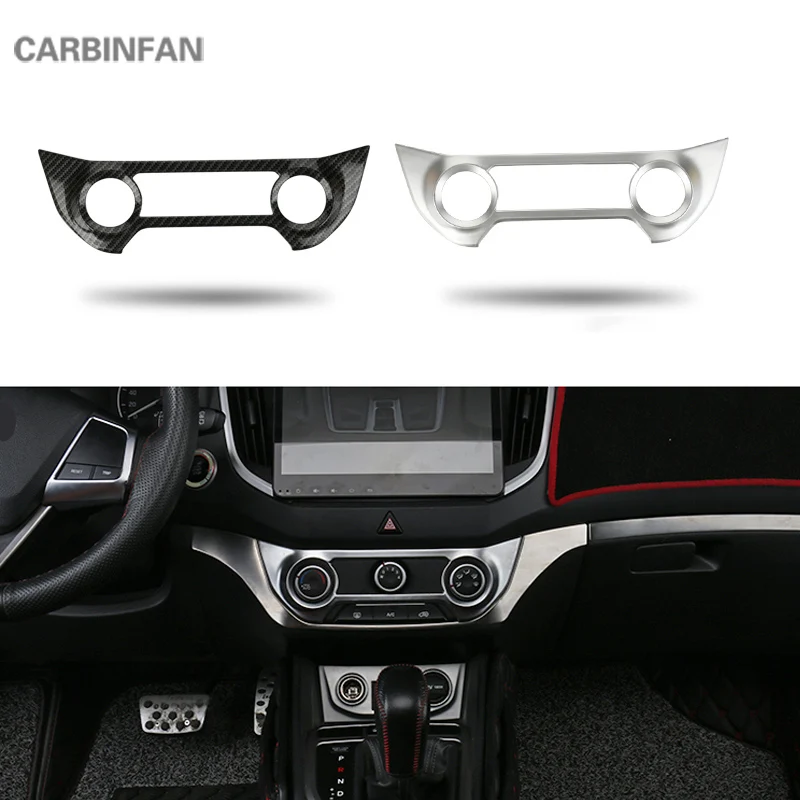 

Center Console Panel Stickers Air conditioning switch adjustment decoration frame For Hyundai Creta ix25 2015 2016 2017 C1136