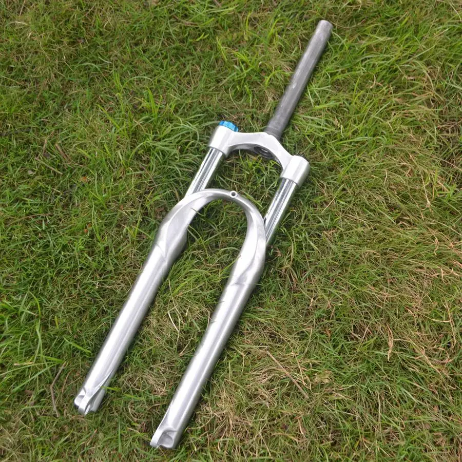 Mi.xim 26 inch polished silver wire suspension fork mountain bike front