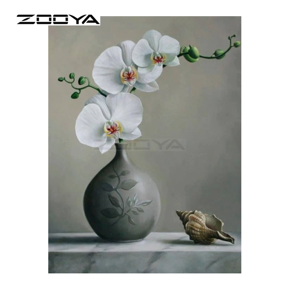 

ZOOYA Diamond Embroidery DIY Diamond Painting Calla lily Flowers &Bottle Diamond Painting Cross Stitch Rhinestone Mosaic BK41