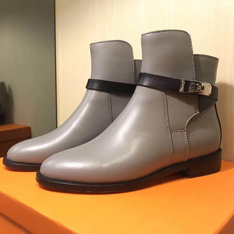 Équitation brown En Style as Black Pour Bout Cuir Martin Talon Plat Courroie Femmes Bouclée Shark Mujer grey Botas Zapatos Véritable Red Bottes Rond wine Verrouillage Punk Cheville Show 6AwqxBB